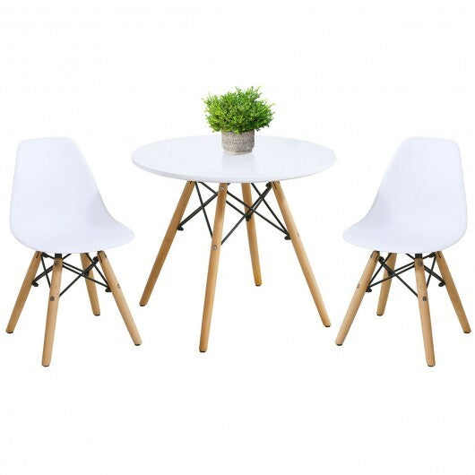 Kid's Modern Dining Table Set with 2 Armless Chairs