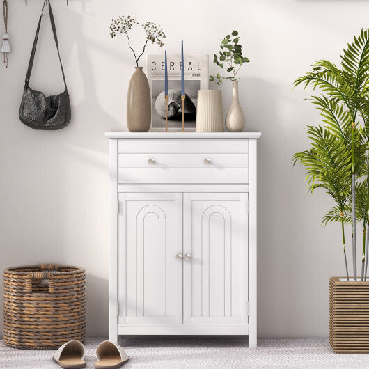 Free Standing Bathroom Storage Cabinet with Large Drawer W2B