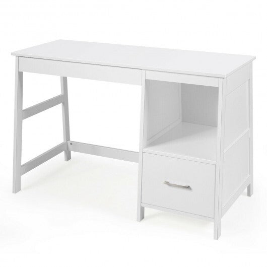 47.5 Inch Modern Home Computer Desk with 2 Storage Drawers-White W2B
