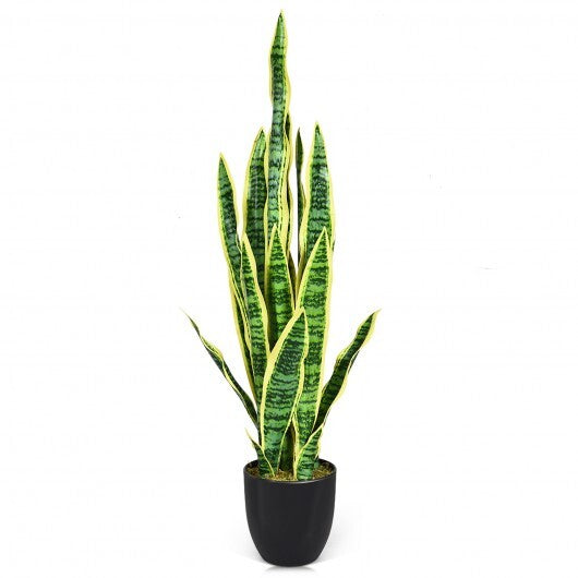 35.5 Inch Indoor-Outdoor Decoration Fake Artificial Snake Plant W2B