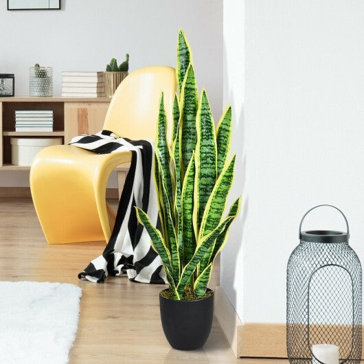 35.5 Inch Indoor-Outdoor Decoration Fake Artificial Snake Plant W2B