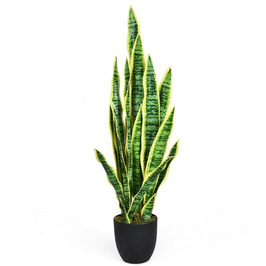 35.5 Inch Indoor-Outdoor Decoration Fake Artificial Snake Plant W2B