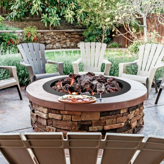 36 inch Round Steel Fire Pit Ring Line for Outdoor Backyard W2B