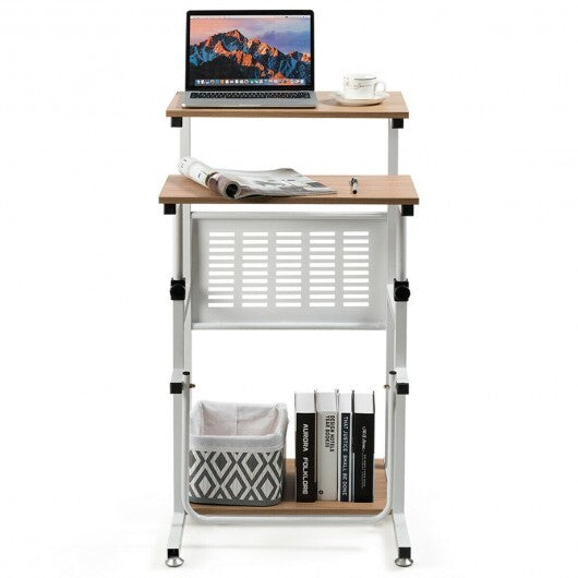 Standing Desk for Small Space Sit Stand Desk with Height Adjustable Desktop W2B
