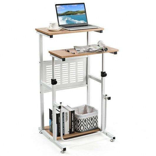 Standing Desk for Small Space Sit Stand Desk with Height Adjustable Desktop W2B