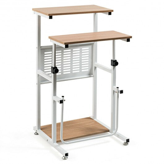 Standing Desk for Small Space Sit Stand Desk with Height Adjustable Desktop W2B