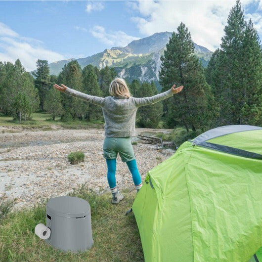 5L Portable Travel Toilet with Paper Holder for Outdoor W2B