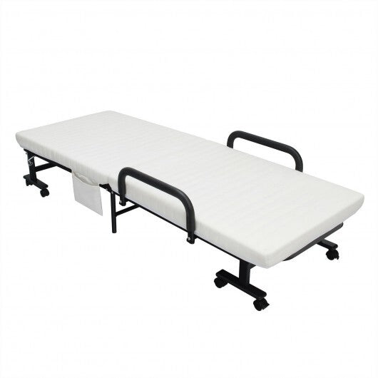 Adjustable Guest Single Bed Lounge Portable Wheels