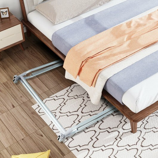 Extendable Foldable Heavy Duty Clothing Coat Rack Stand with Hanging Rod - Color: Silver W2B