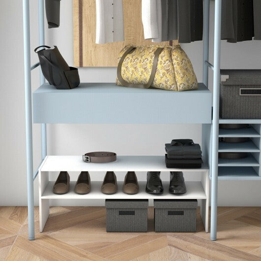 3 Pieces 31-Inch Stackable Multi-Shape Shoe Rack-Brown W2B