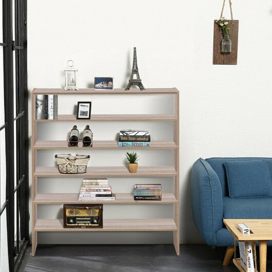 3 Pieces 31-Inch Stackable Multi-Shape Shoe Rack-Brown W2B