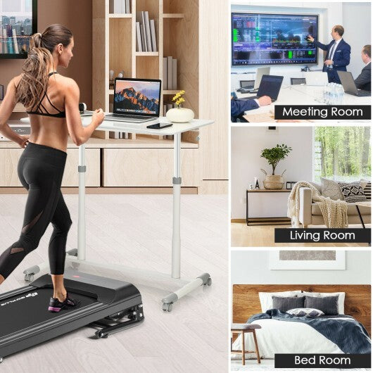 Height Adjustable Computer Desk Sit to Stand Rolling Table W2B