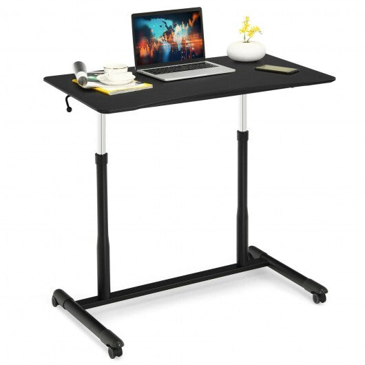 Height Adjustable Computer Desk Sit to Stand Rolling Table W2B