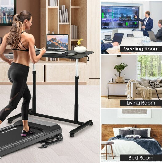 Height Adjustable Computer Desk Sit to Stand Rolling Table W2B