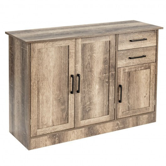 Buffet Storage Cabinet Kitchen Sideboard with 2 Drawers-Gray W2B