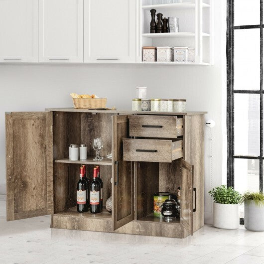 Buffet Storage Cabinet Kitchen Sideboard with 2 Drawers-Gray W2B