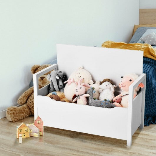 34.5 15.5 19.5 Inch Shoe Storage Bench with Cushion Seat for Entryway-White W2B
