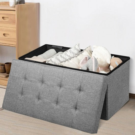 31.5 Inch Fabric Foldable Storage with Removable Storage Bin-Light Gray W2B