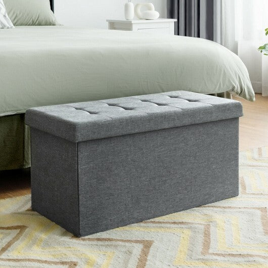 31.5 Inch Fabric Foldable Storage with Removable Storage Bin-Light Gray W2B