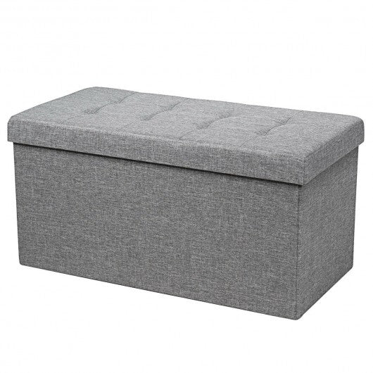 31.5 Inch Fabric Foldable Storage with Removable Storage Bin-Light Gray W2B