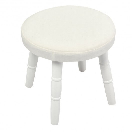 Kids Vanity Makeup Table & Chair Set Make Up Stool-White - Color: White W2B