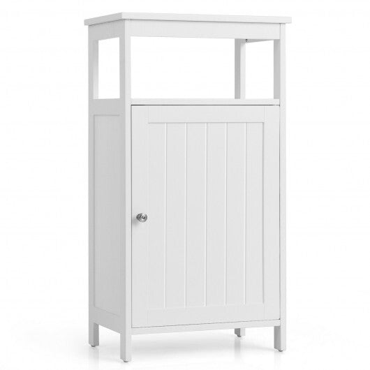 Floor Cabinet Multifunction Storage Rack Organizer Stand - Color: White W2B