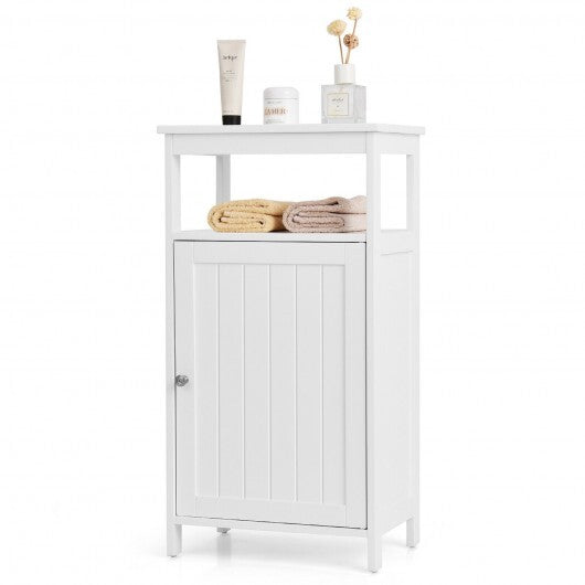 Floor Cabinet Multifunction Storage Rack Organizer Stand - Color: White W2B