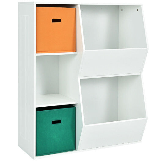 Kids Toy Storage Cabinet Shelf Organizer -Gray