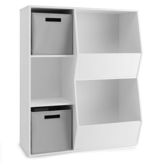 Kids Toy Storage Cabinet Shelf Organizer -Gray