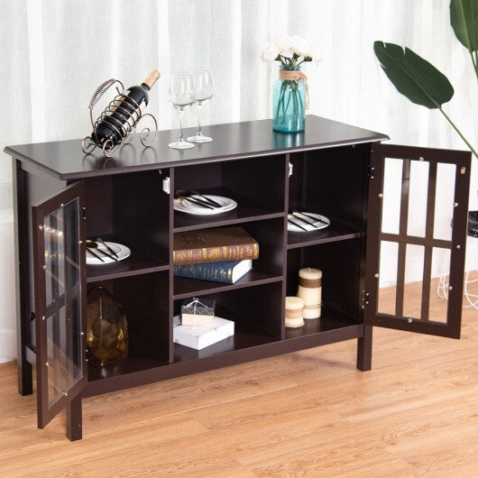 Wooden TV Stand Console Cabinet for 50 Inch TV-White W2B