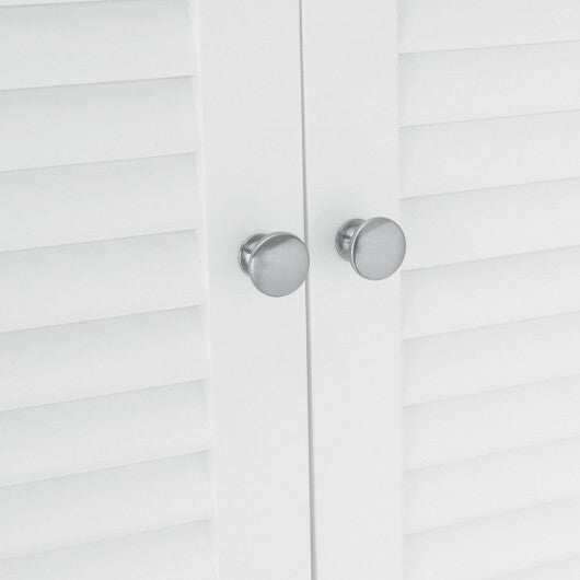 Over The Toilet Storage Cabinet with Double Doors and Adjustable Shelf W2B