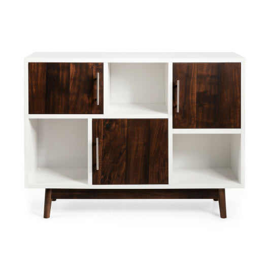 Wood Display Sideboard Storage Cabinet with Storage Compartments W2B