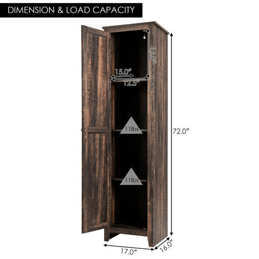 Linen Tower Bathroom Storage Cabinet Tall Slim Side Organizer with Shelf-White W2B