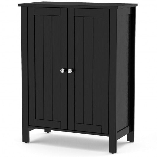 2-Door Bathroom Floor Storage Cabinet with Adjustable Shelf W2B