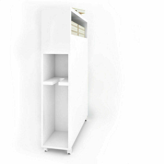 Slim Bathroom Cabinet Wooden Toilet Organizer with Deep Slide Out Drawers W2B