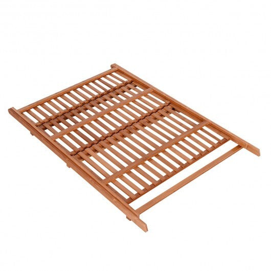 3-Tier Bamboo Ladder Shelf Foldable Plant Flower Bookshelf-Brown W2B