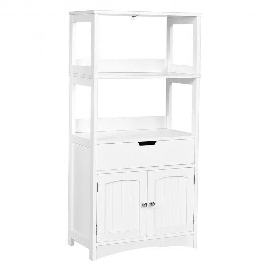 Bathroom Storage Cabinet with Drawer and Shelf Floor Cabinet-Black W2B