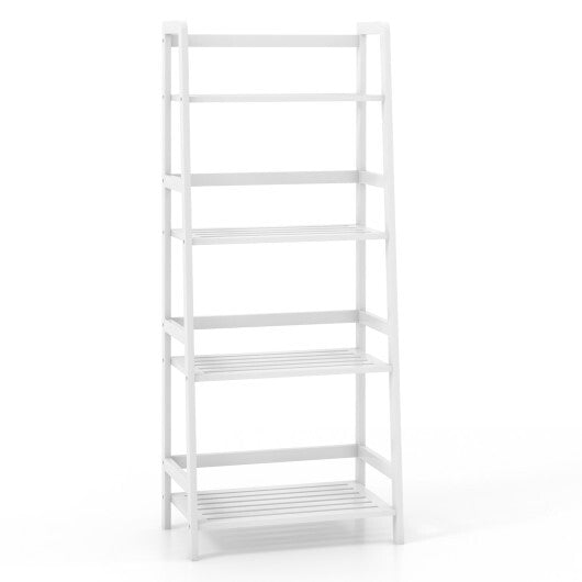 47.5 Inch 4-Tier Multifunctional Bamboo Bookcase Storage Stand Rack W2B