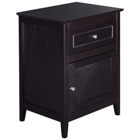 2-Tier Accent Table with Spacious Tabletop-Cherry W2B
