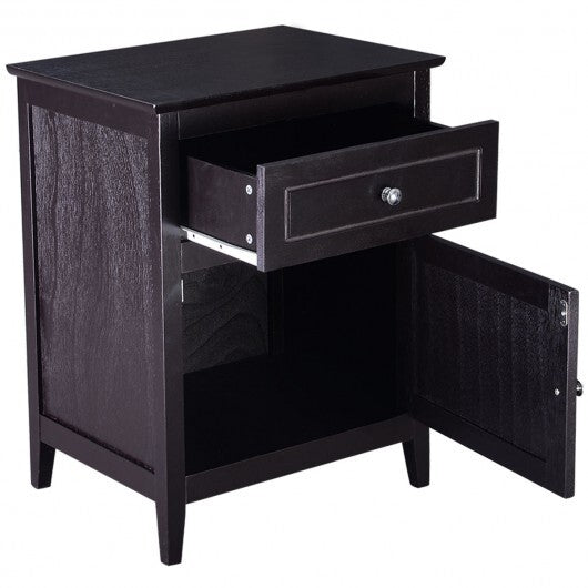2-Tier Accent Table with Spacious Tabletop-Cherry W2B