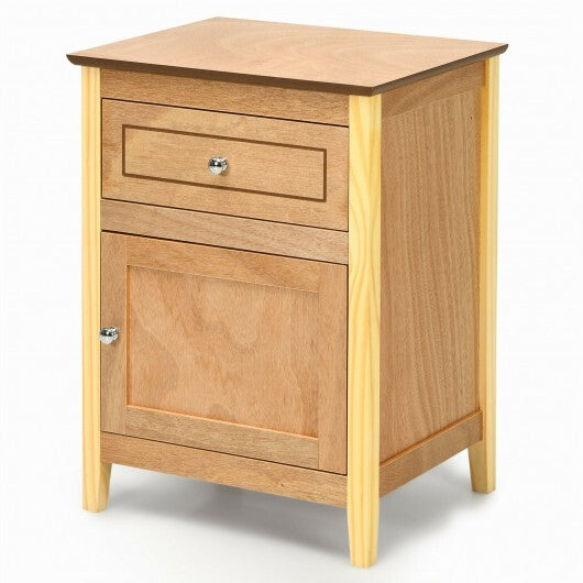 2-Tier Accent Table with Spacious Tabletop-Cherry W2B