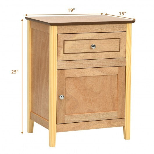 2-Tier Accent Table with Spacious Tabletop-Cherry W2B