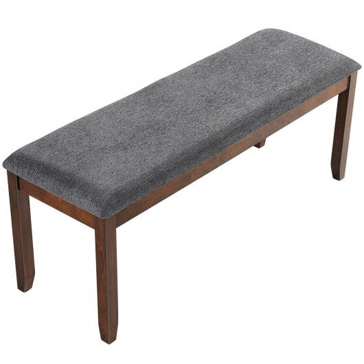 Upholstered Entryway Bench Footstool with Wood Legs W2B