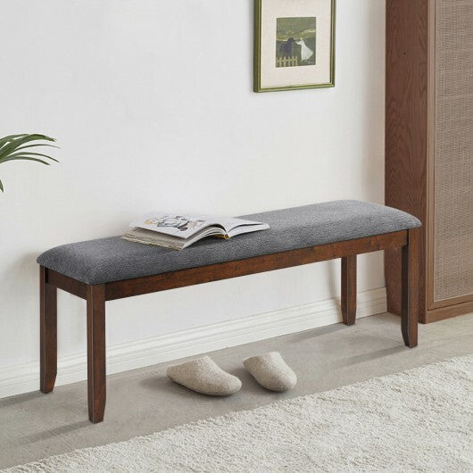 Upholstered Entryway Bench Footstool with Wood Legs W2B