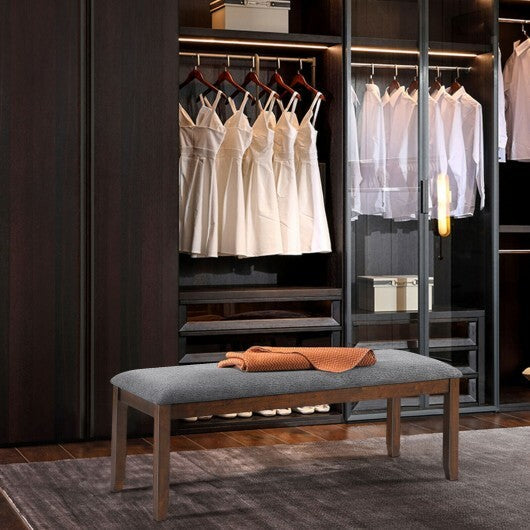 Upholstered Entryway Bench Footstool with Wood Legs W2B