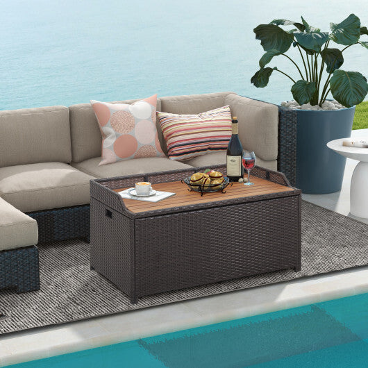 45 Gallon Outdoor Storage Bench with Zippered Liner W2B