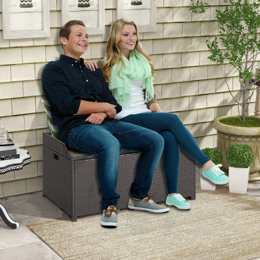 45 Gallon Outdoor Storage Bench with Zippered Liner W2B