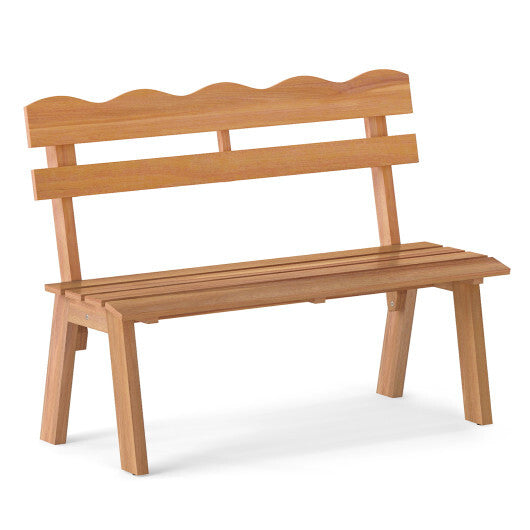 Outdoor Acacia Wood Garden Bench with 800 lbs Weight Capacity