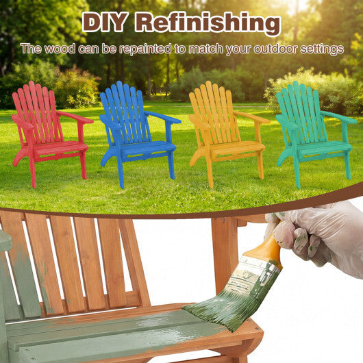 Acacia Wood Outdoor Patio Chair with 400 lbs Weight Capacity-Natural W2B