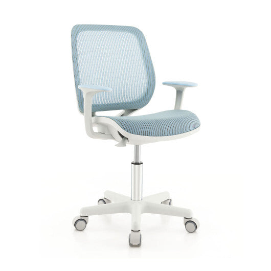 Swivel Mesh Children Computer Chair with Adjustable Height-Blue W2B